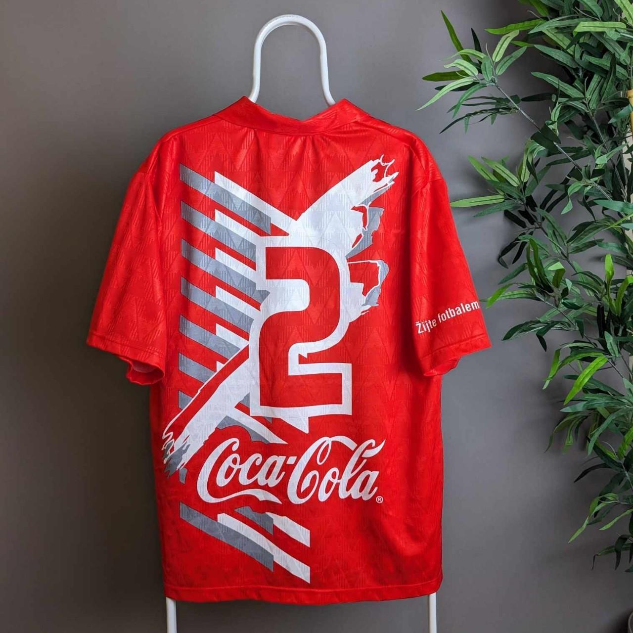 Vintage 90s Czech Republic Coca Cola football shirt - large