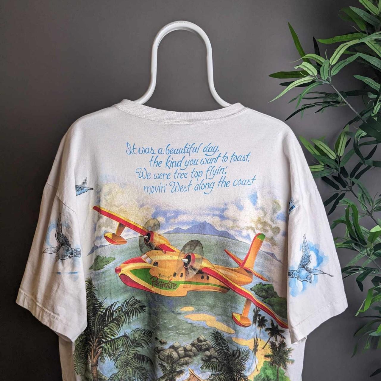 Vintage birds of paradise graphic t-shirt - XXL