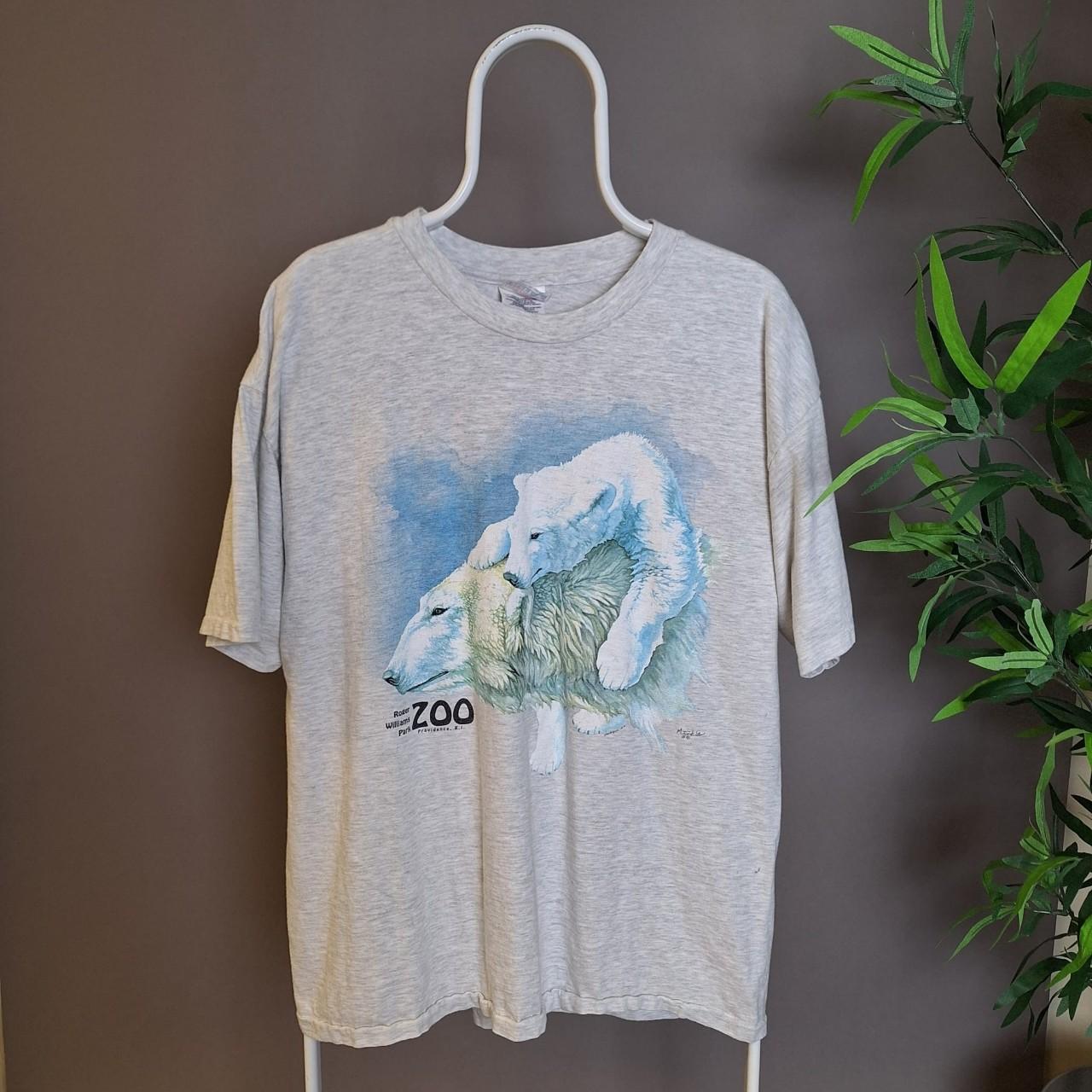 vintage wildlife graphic t-shirt in grey - XL