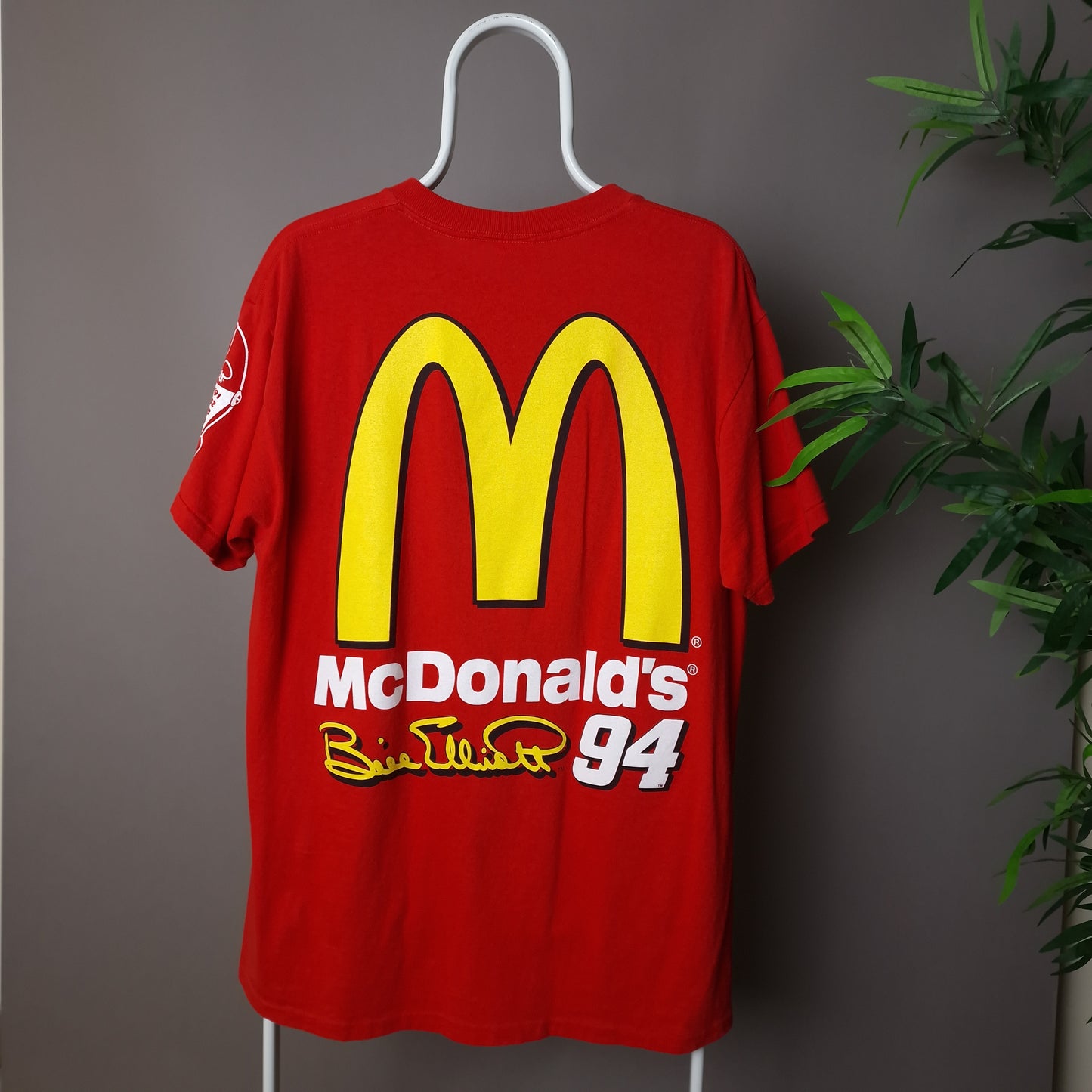 Vintage Nascar Mcdonalds racing team t-shirt in red - large