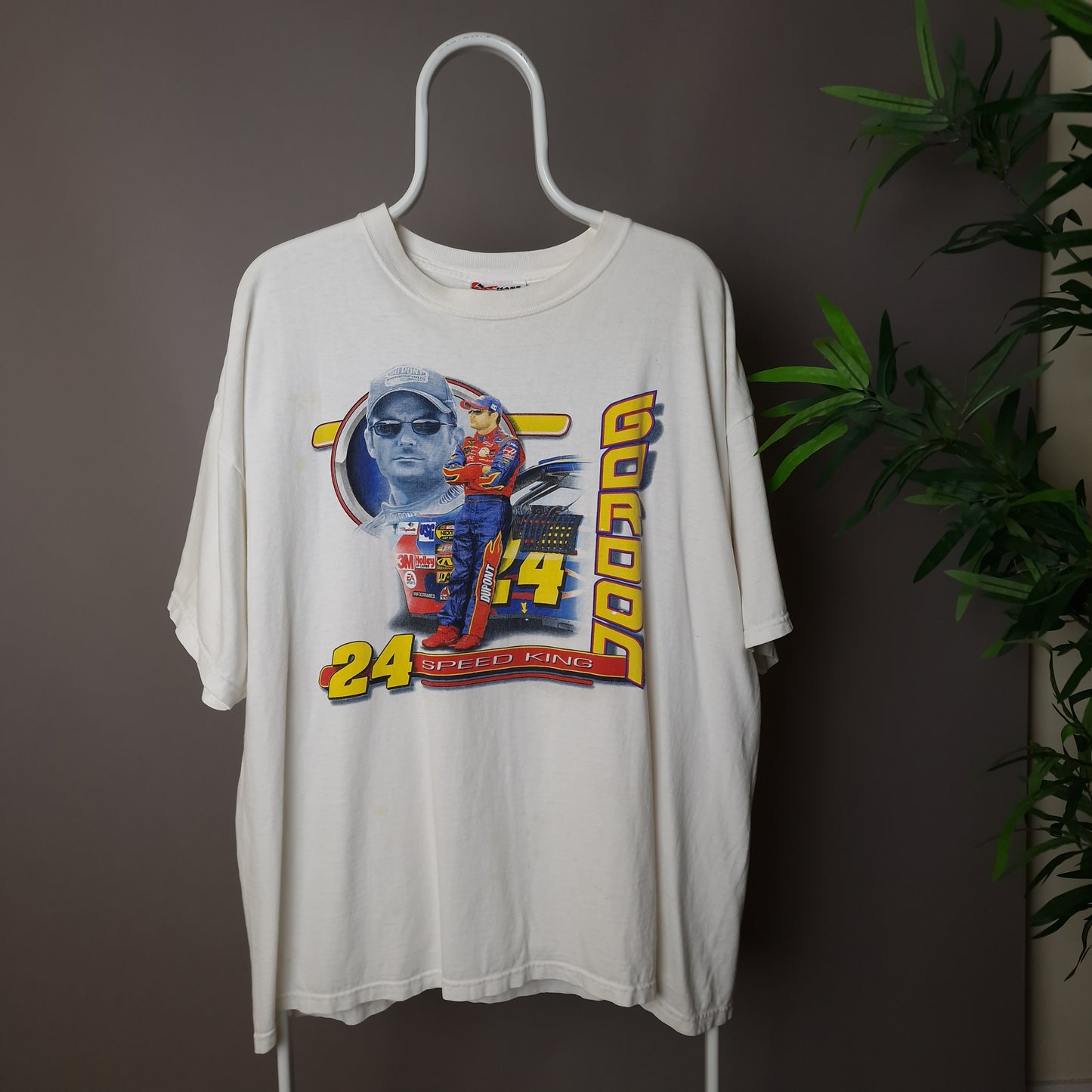 Vintage Nascar Jeff Gordan chase authentics t-shirt in white - XXL