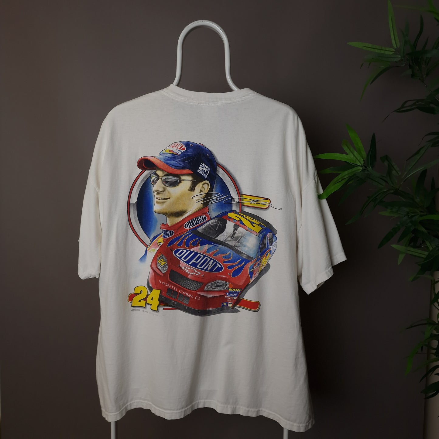 Vintage Nascar Jeff Gordan chase authentics t-shirt in white - XXL
