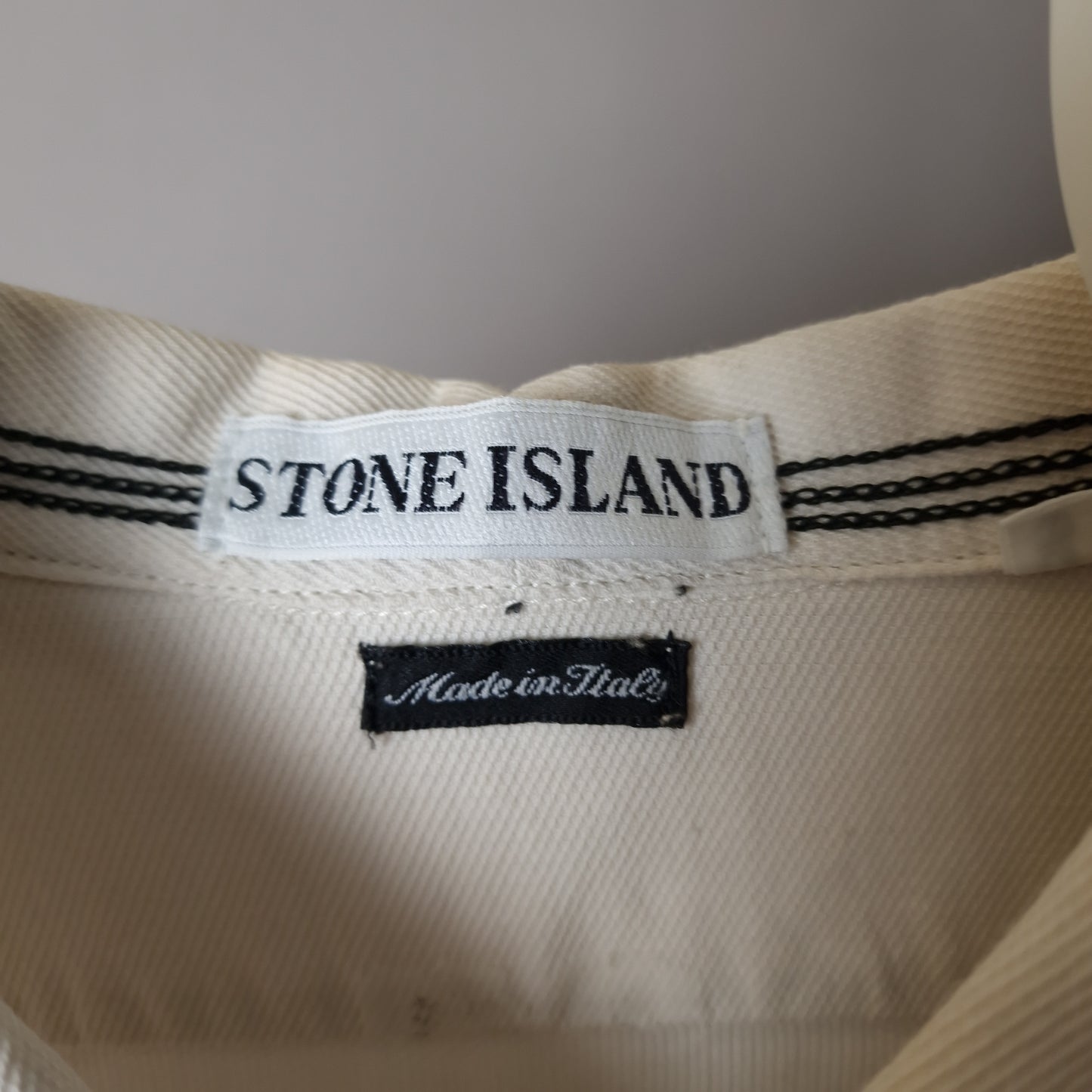 Vintage Stone Island short sleeve shirt in cream - large