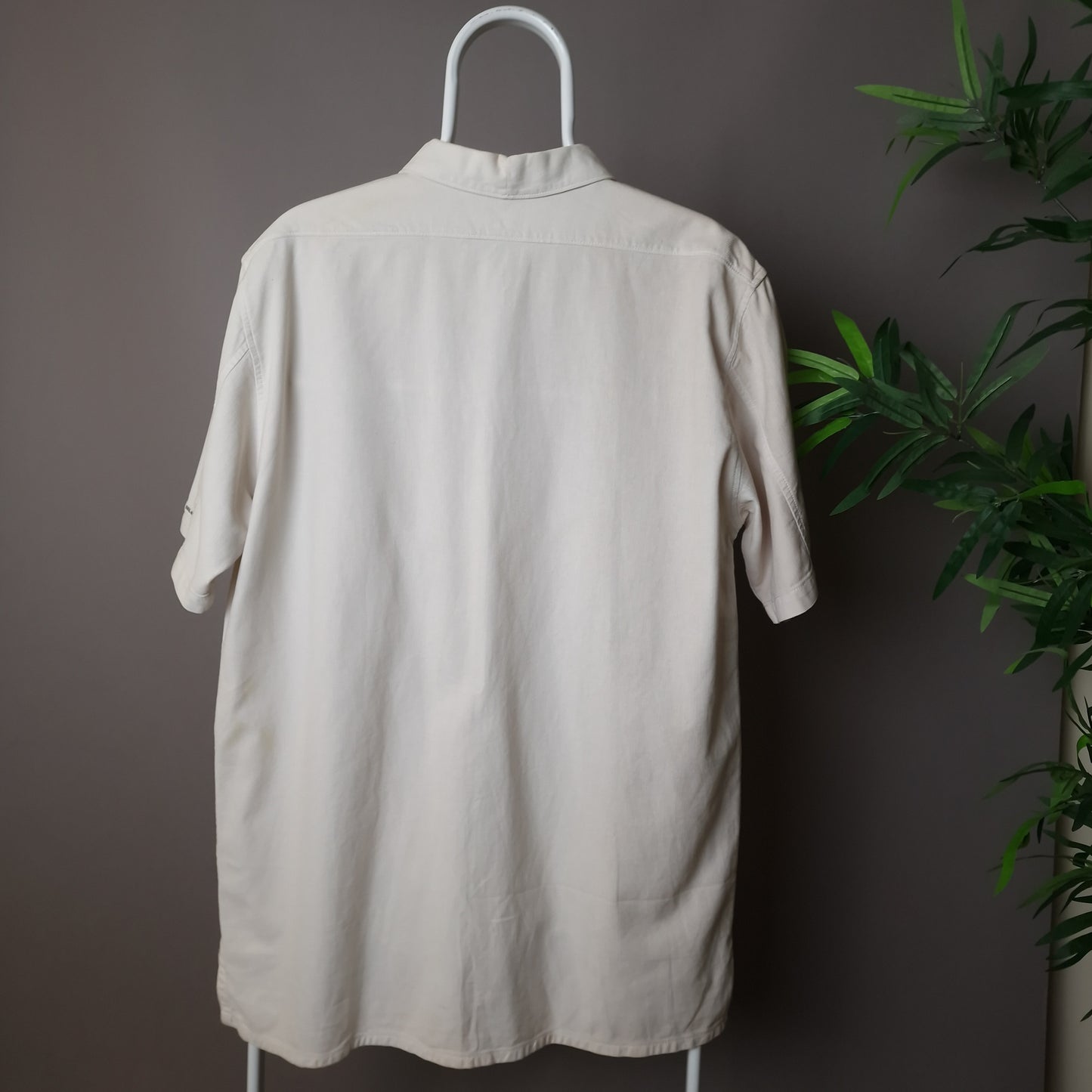 Vintage Stone Island short sleeve shirt in cream - large
