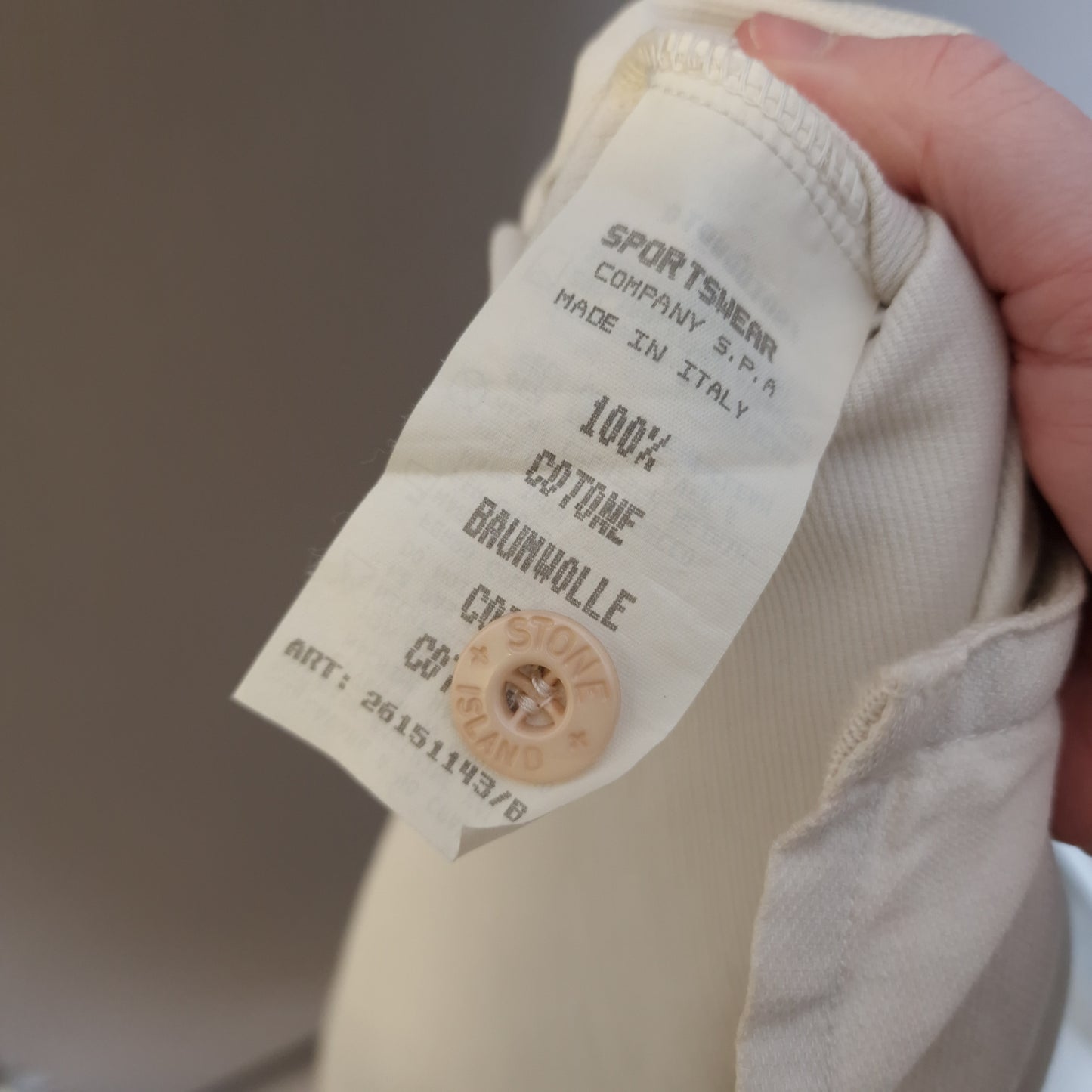 Vintage Stone Island short sleeve shirt in cream - large