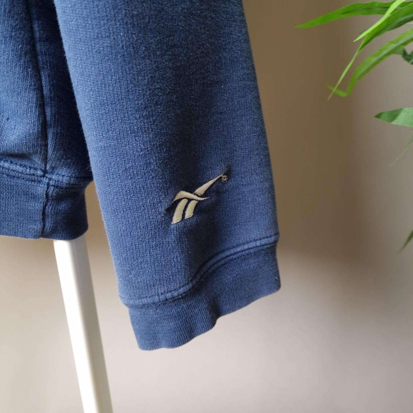 90s Rebook spellout sweatshirt in blue -XXL