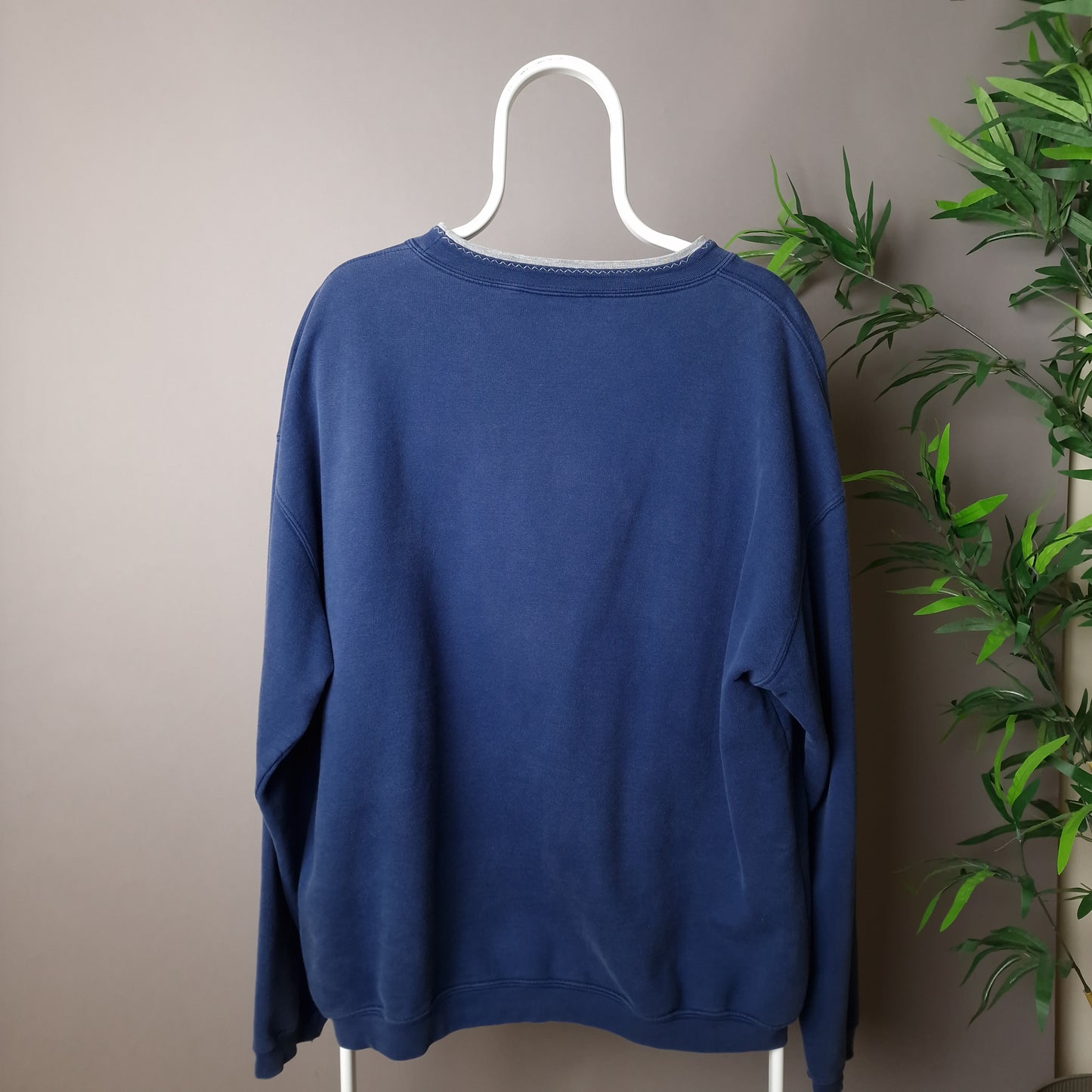 90s Rebook spellout sweatshirt in blue -XXL