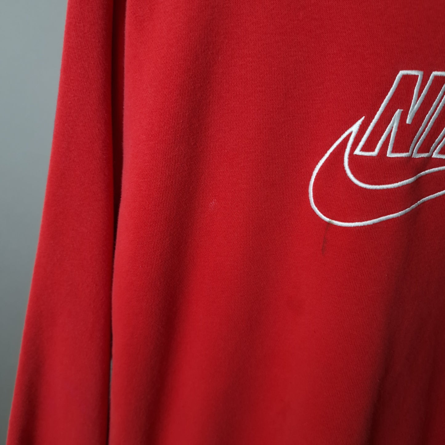 00s Nike spellout sweatshirt in red - large
