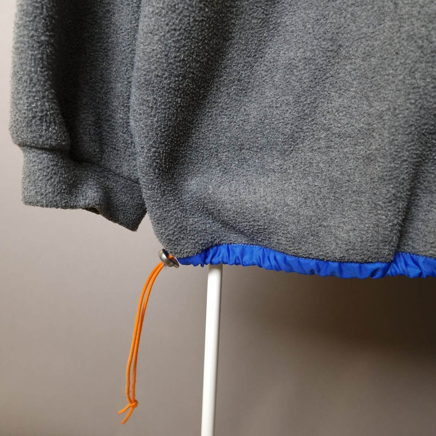 90s colourblock Samas fleece in grey, yellow, red, blue and orange - XL