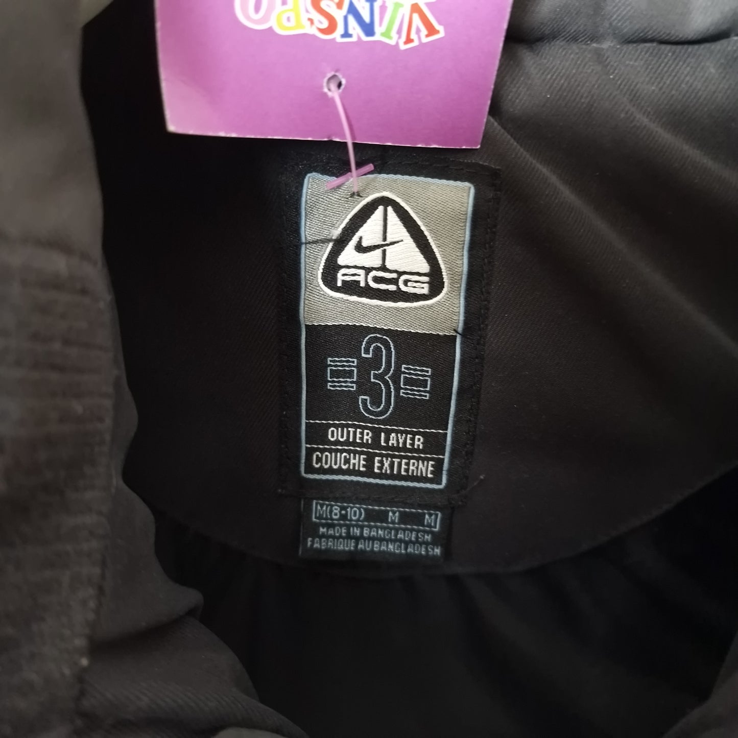 Vintage Nike ACG quilted gilet in grey - women's medium