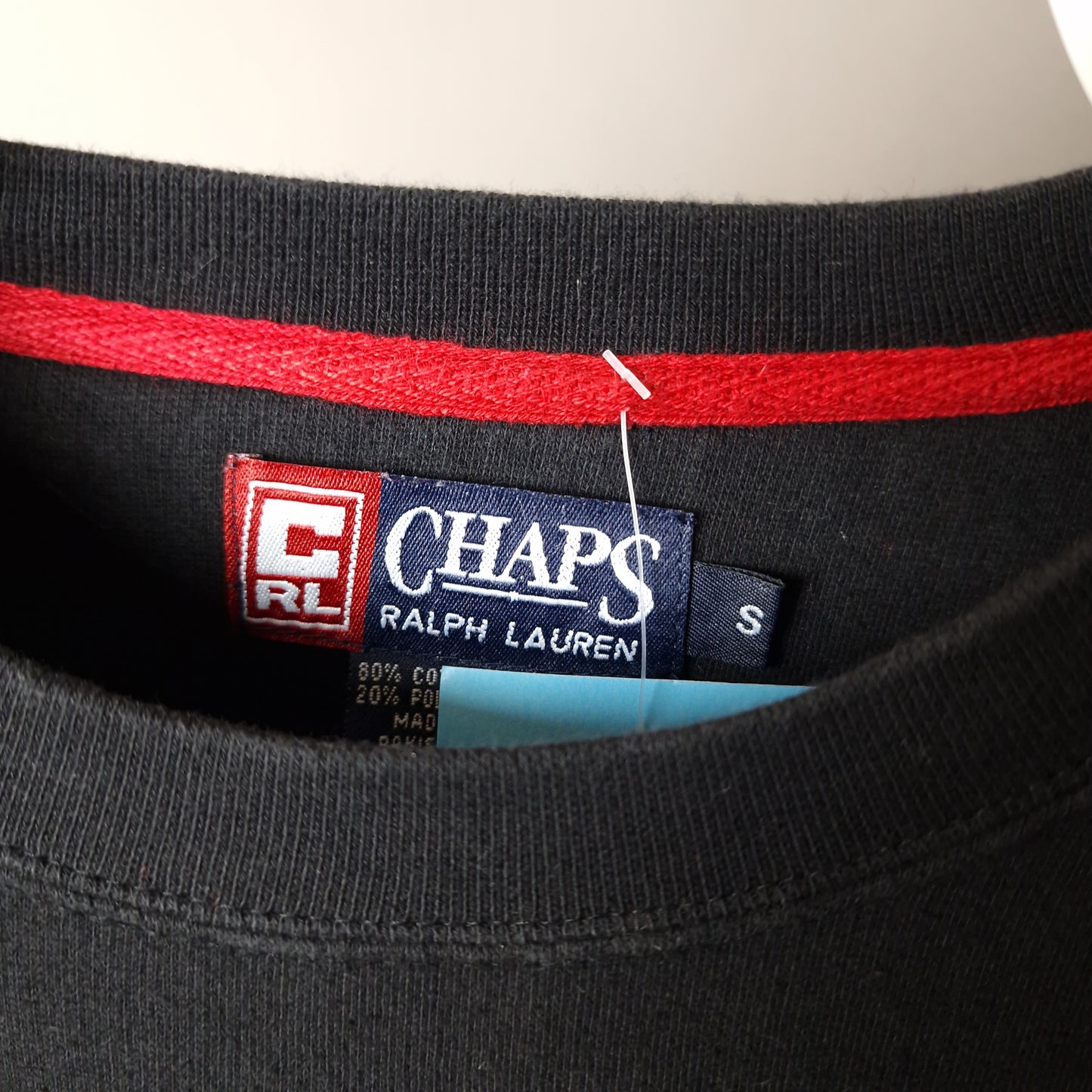 Vintage Chaps Ralph Lauren sweatshirt in black - small