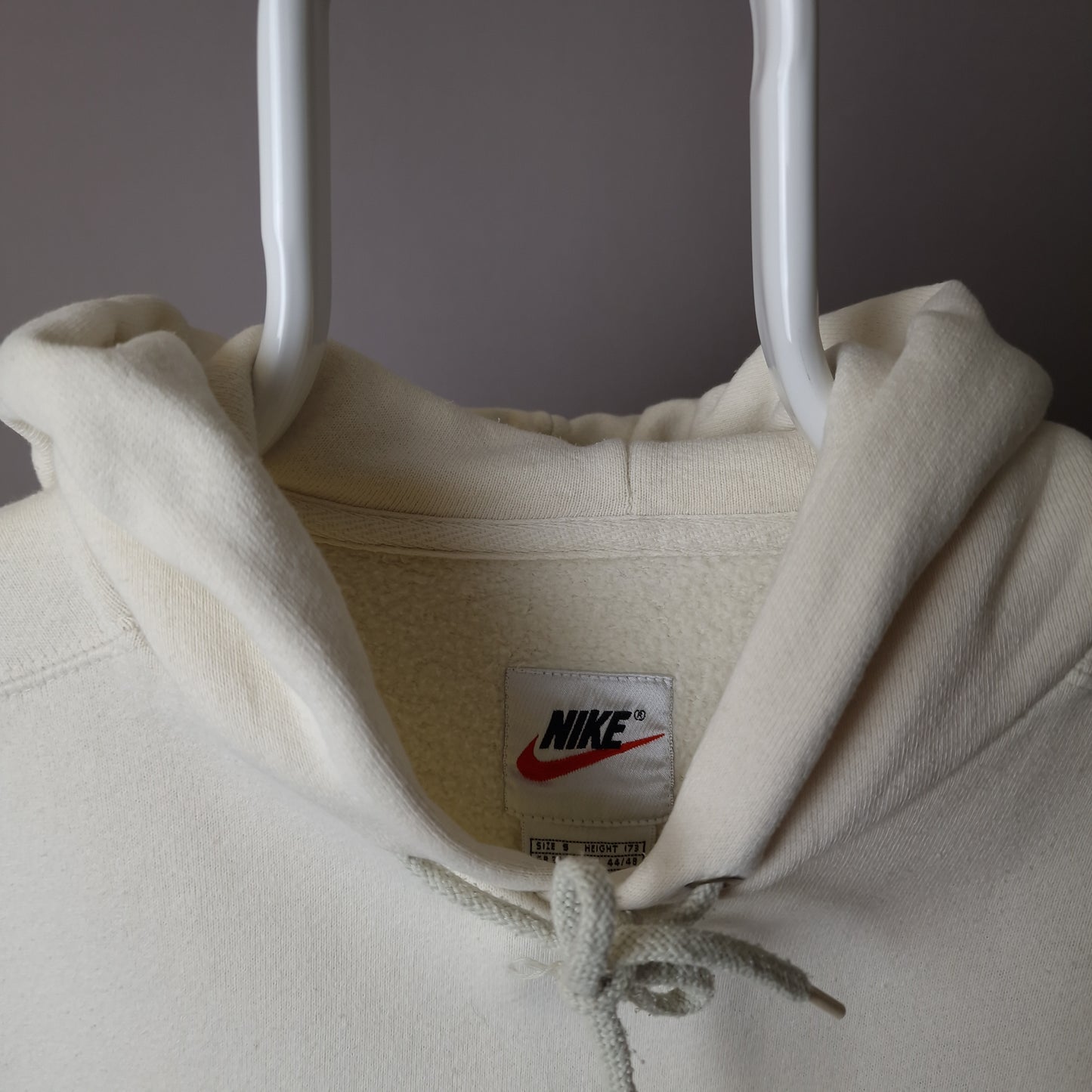90s Nike hoodie in cream - small