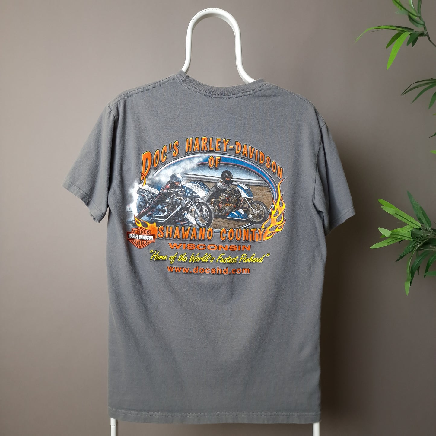Vintage Harley Davidson t-shirt in grey - small