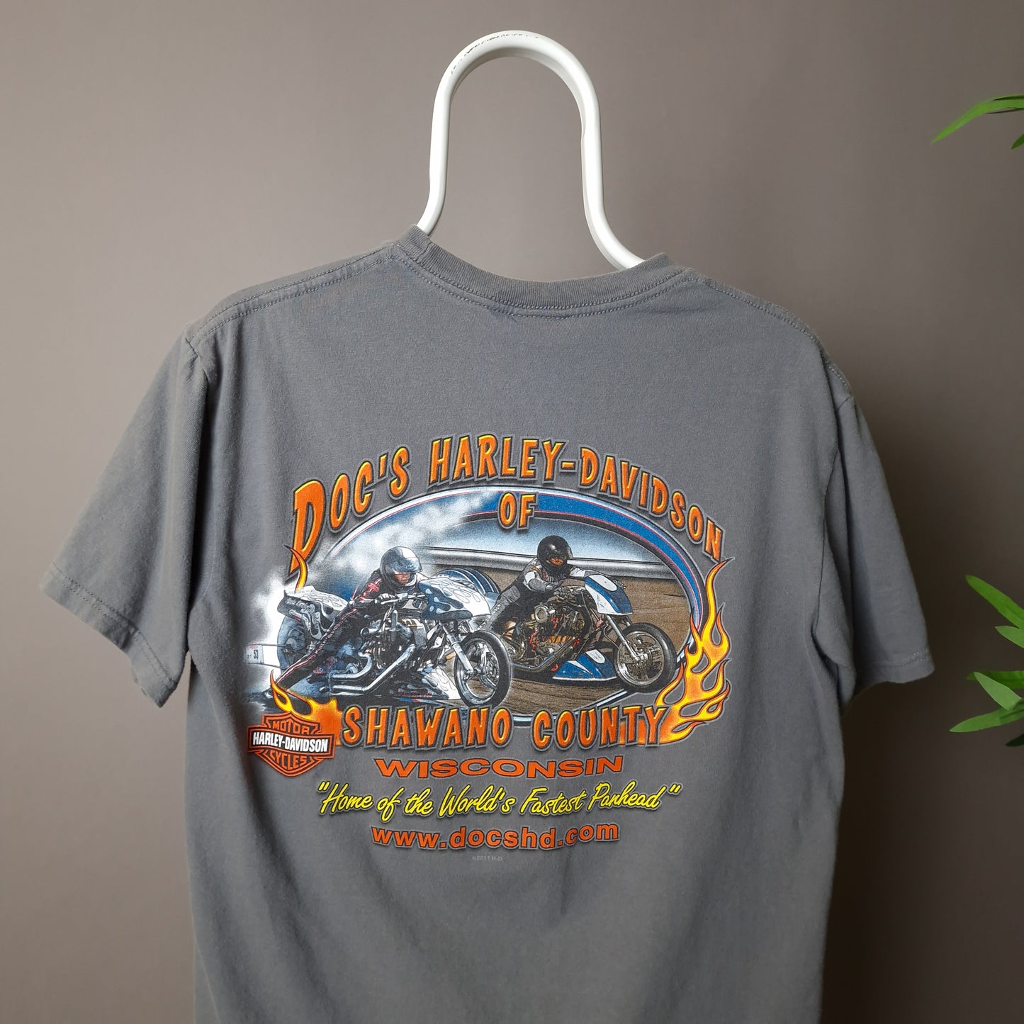 Vintage Harley Davidson t-shirt in grey - small