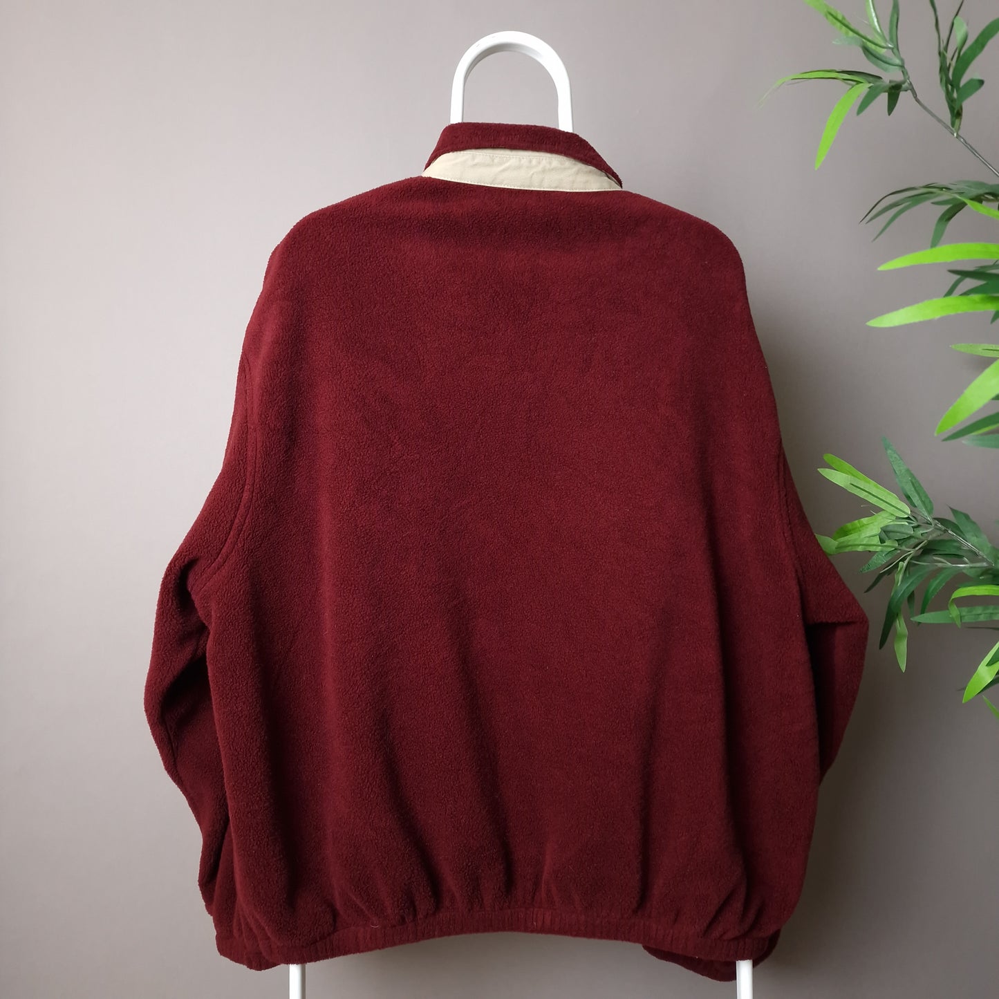 Vintage Ralph Lauren fleece harrington in burgundy - boxy XXL