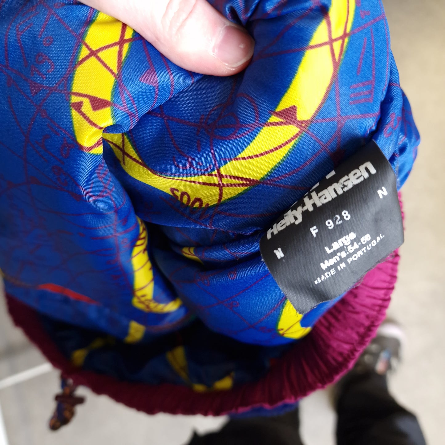 Vintage Helly Hansen fleece jacket in blue and pink - XL