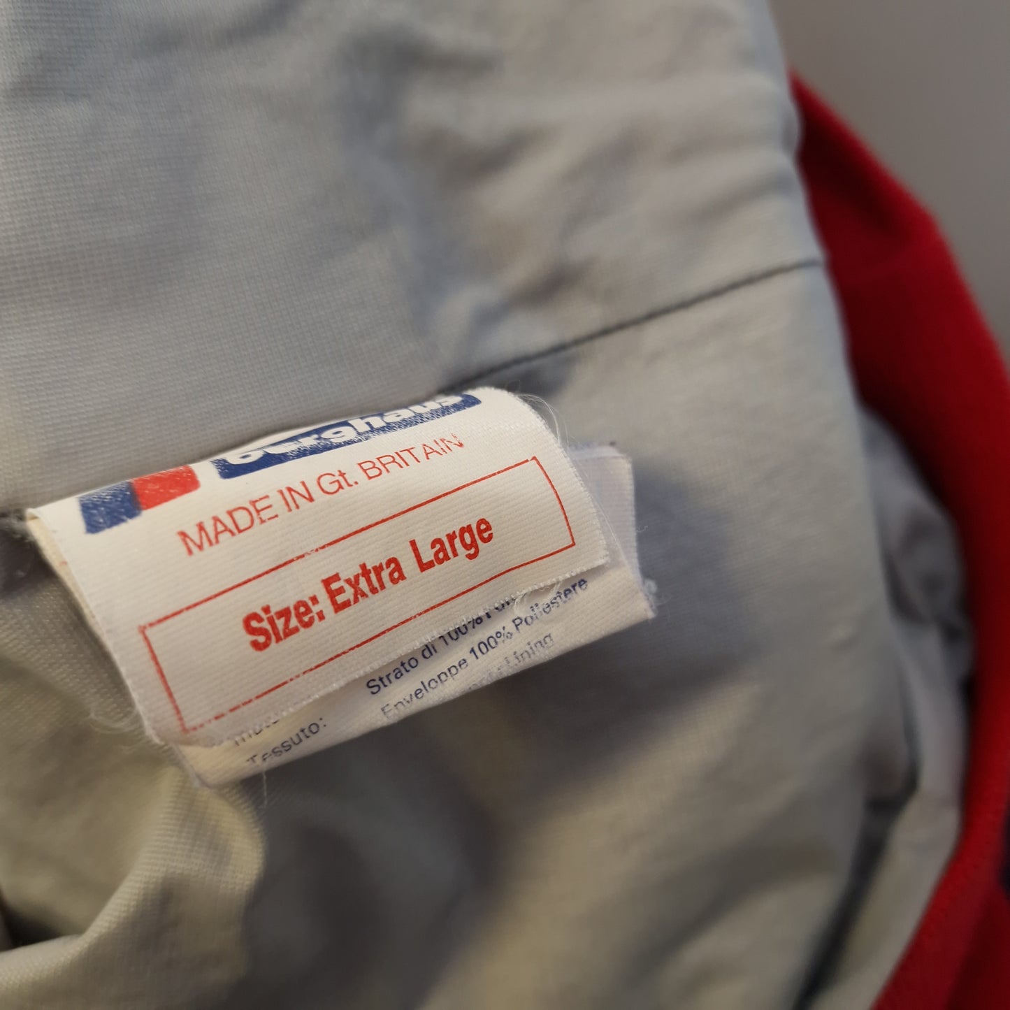 Vintage Berghaus 1/4 zip XTC fleece in red and blue - XL