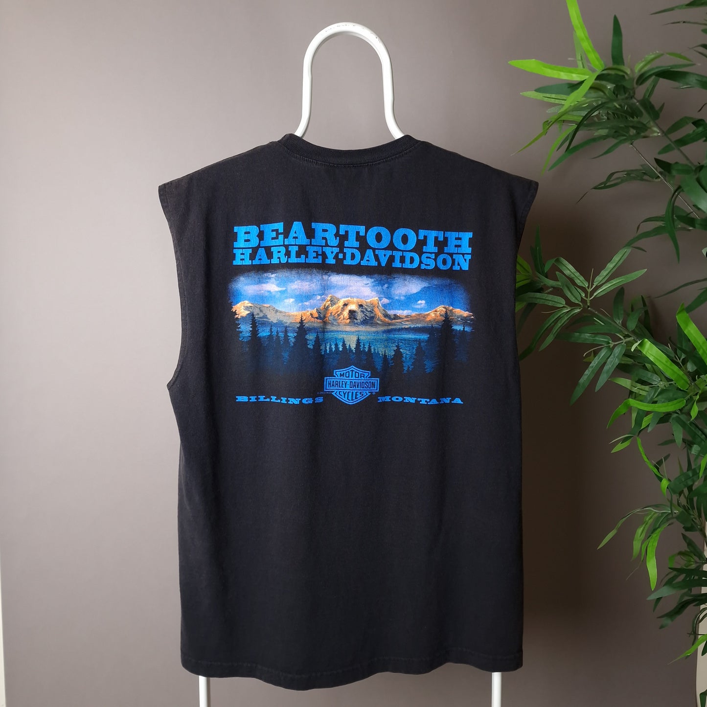 Vintage Harley Davidson vest in black - large