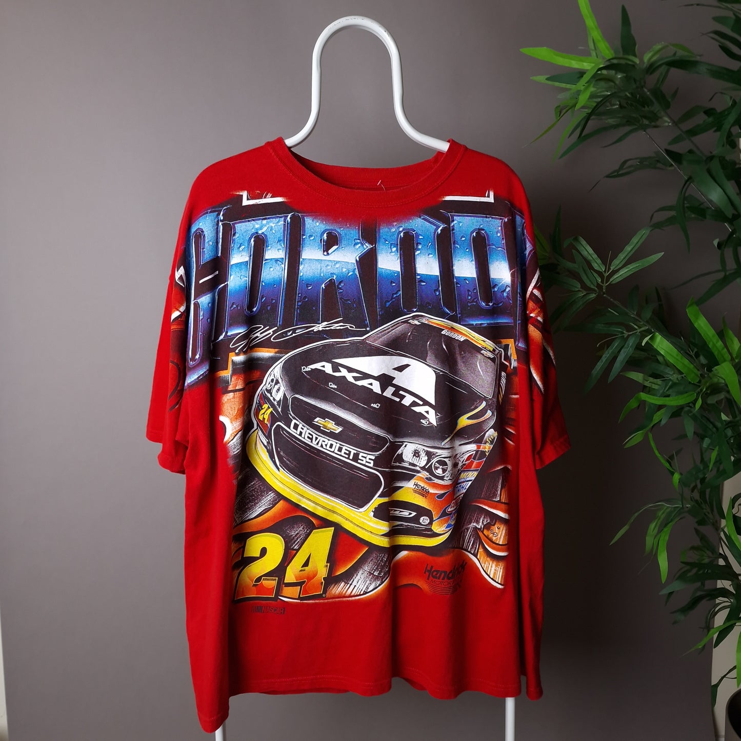 Nascar racing Jeff Gordan all over print t-shirt in red - XXL
