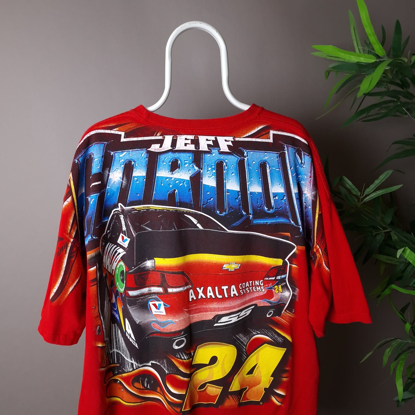 Nascar racing Jeff Gordan all over print t-shirt in red - XXL