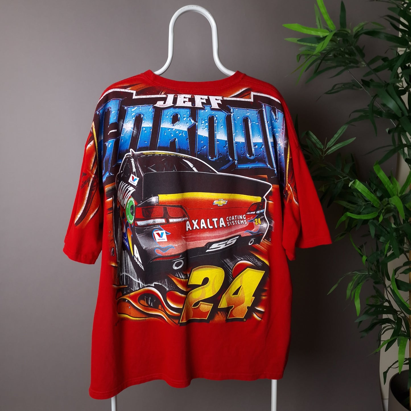 Nascar racing Jeff Gordan all over print t-shirt in red - XXL