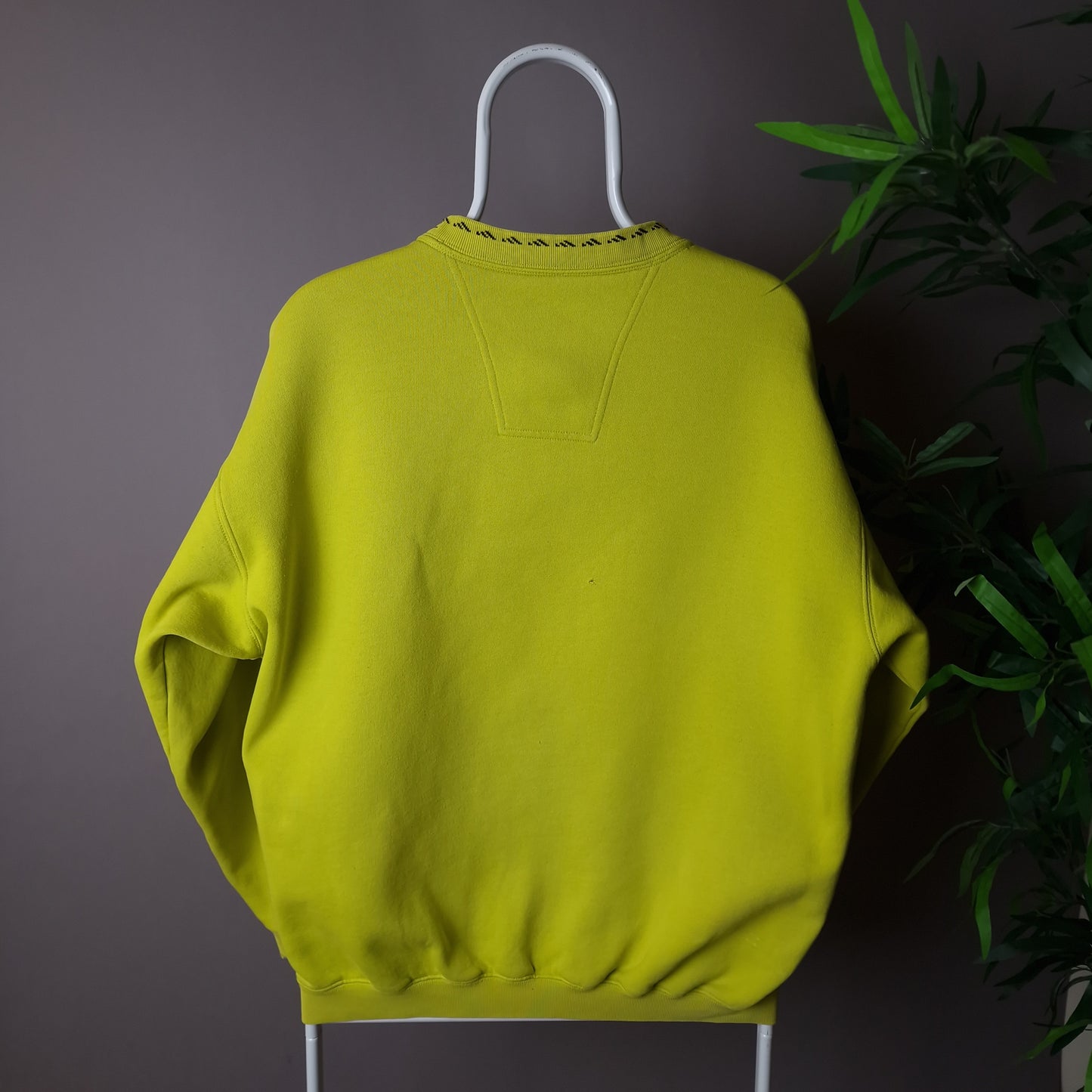 Vintage Adidas Equipment sweatshirt in lime green - large