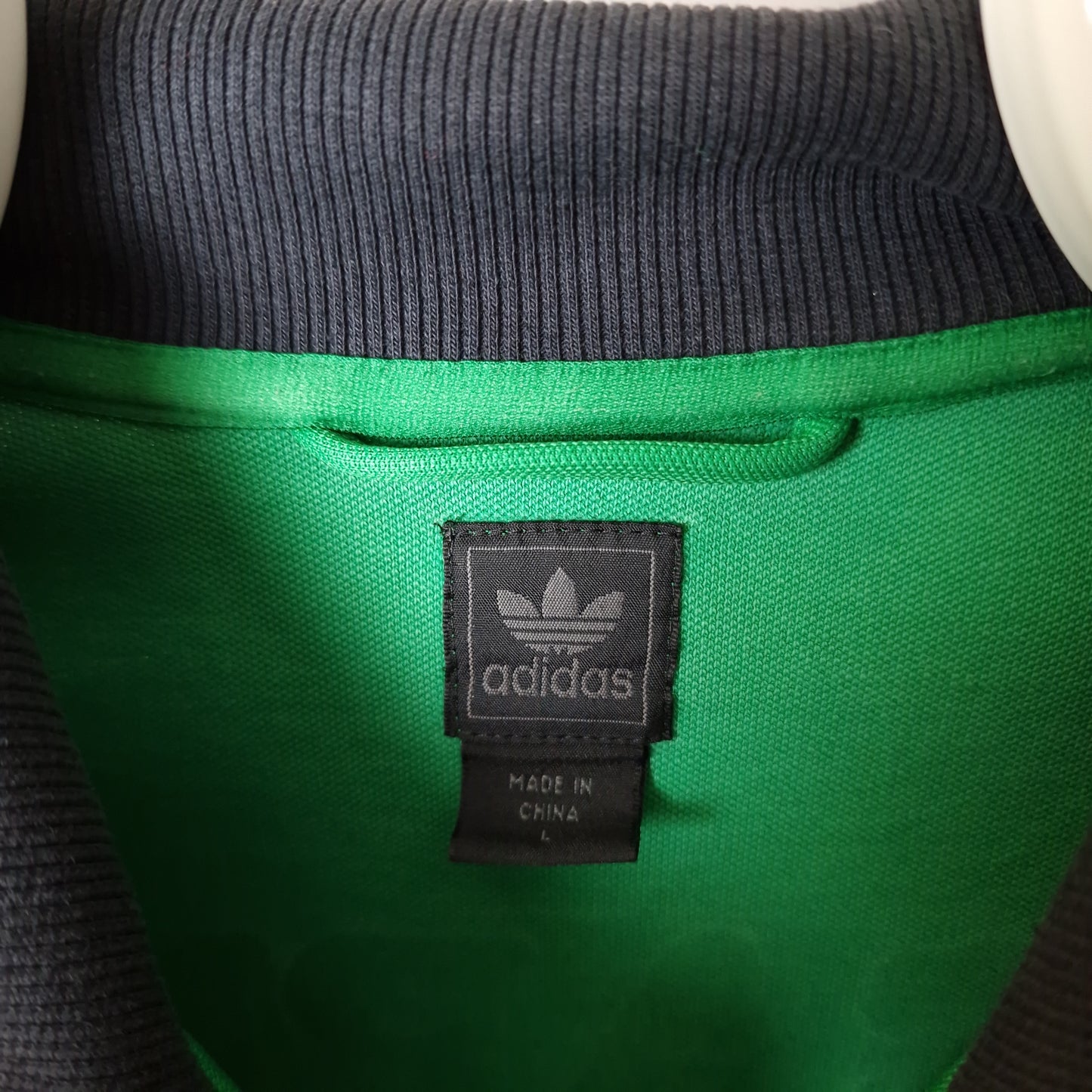 Vintage Adidas Cape Town track jacket in green and yellow - large