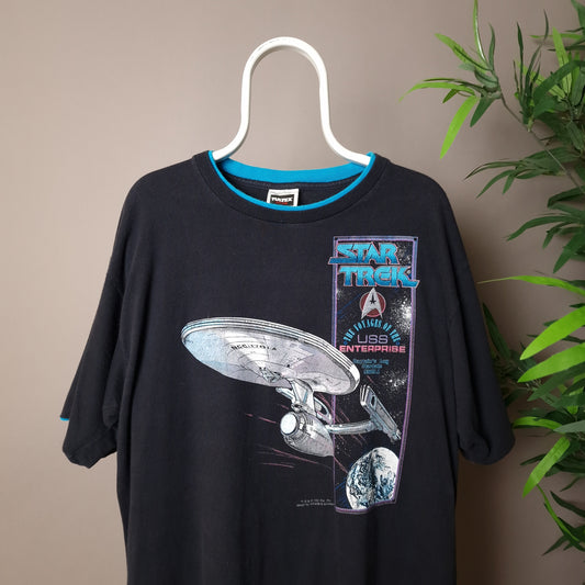 1991 Star Trek graphic t-shirt in black - XL