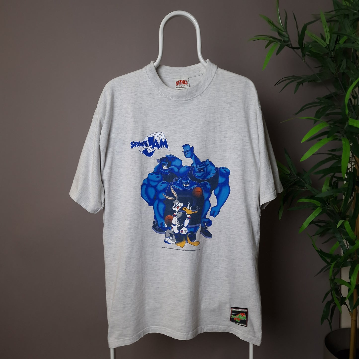 Vintage Space Jam warner bros graphic t-shirt in grey - L/XL