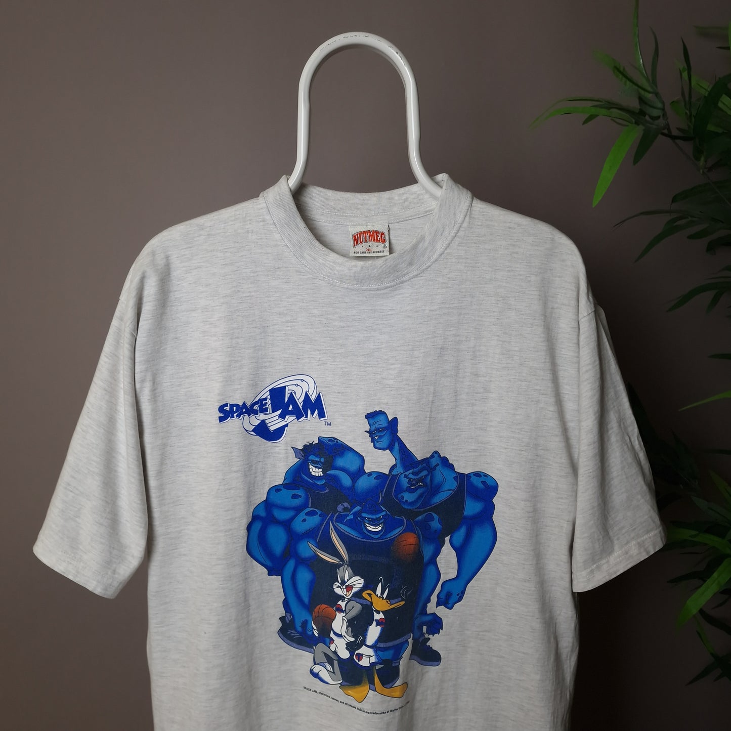 Vintage Space Jam warner bros graphic t-shirt in grey - L/XL