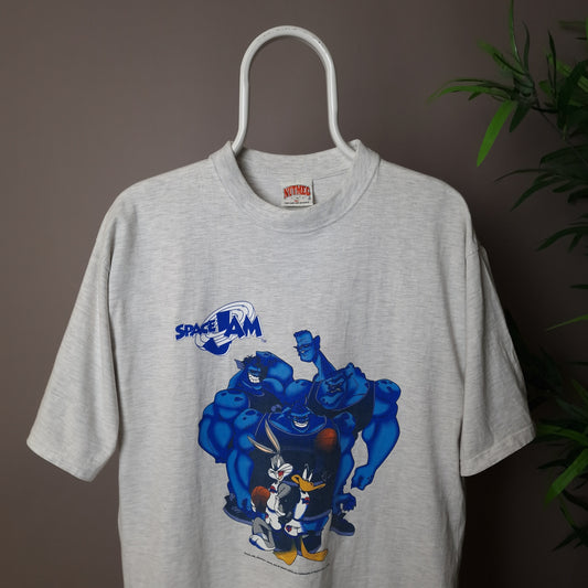 Vintage Space Jam warner bros graphic t-shirt in grey - L/XL