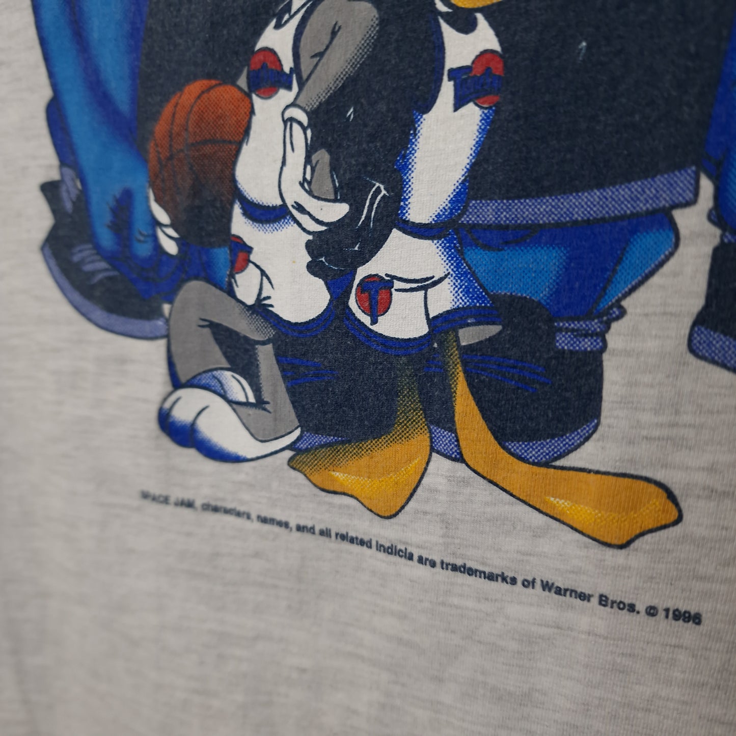 Vintage Space Jam warner bros graphic t-shirt in grey - L/XL