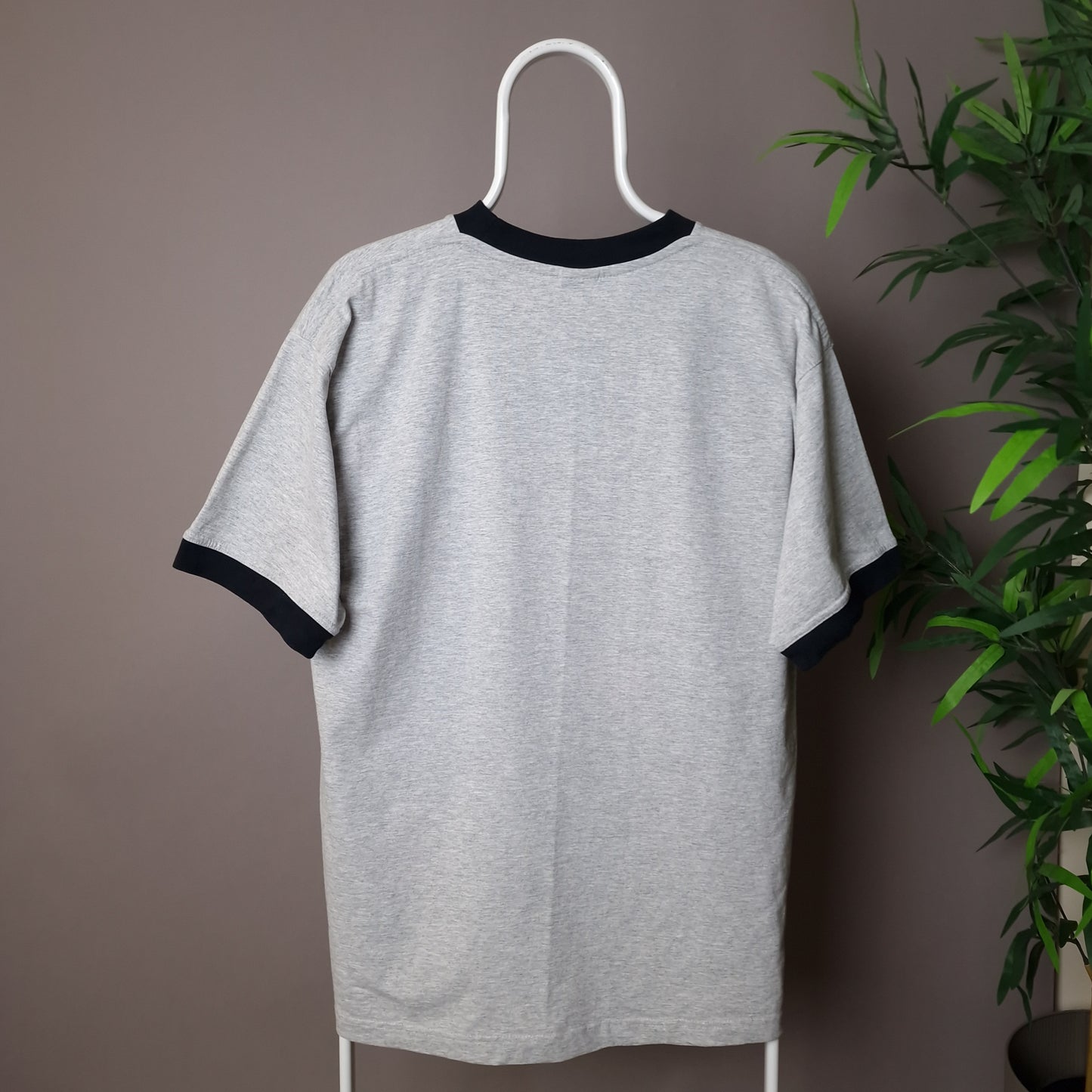 90s Nike heavyweight embroidered ringer t-shirt - Large