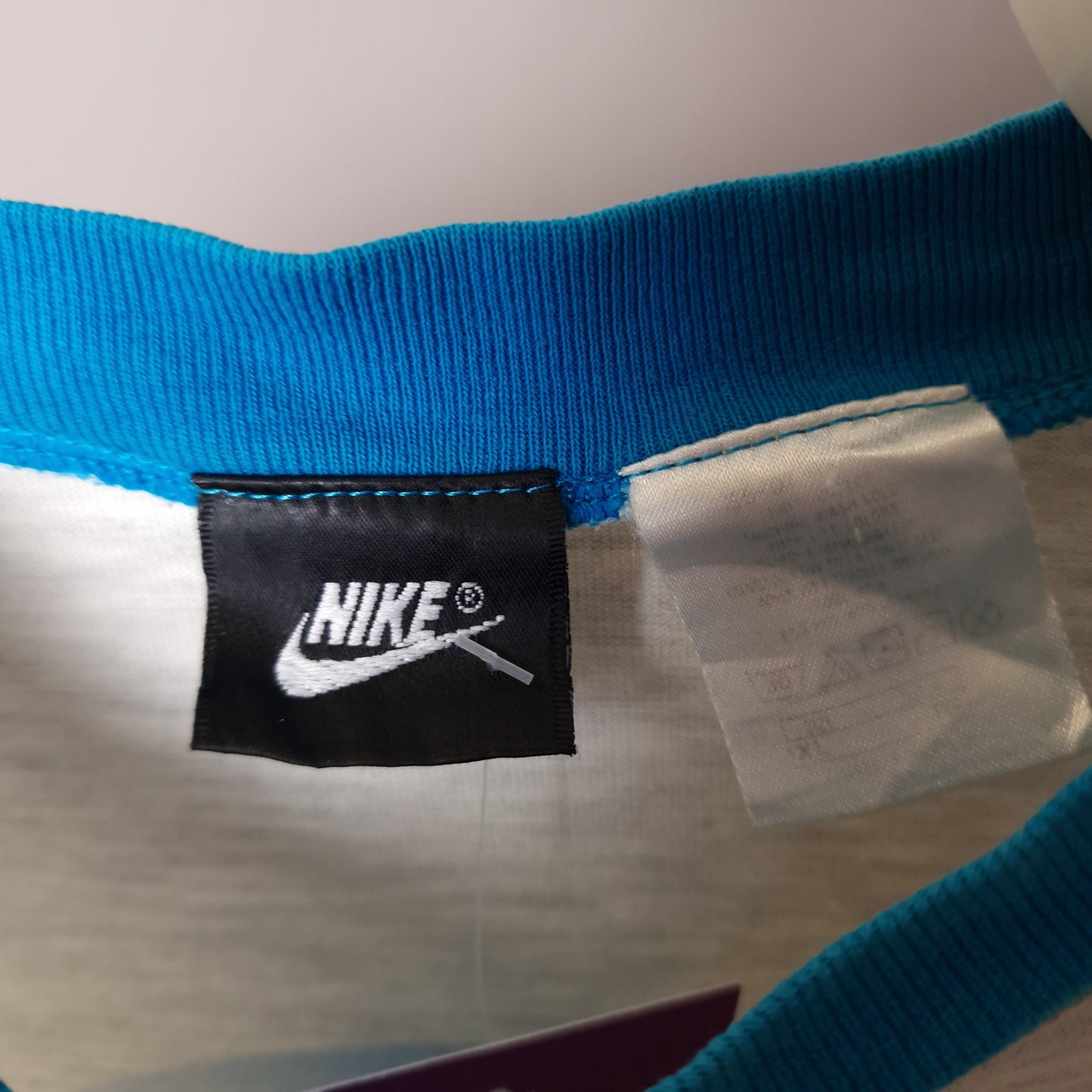 90s Nike basketball t-shirt in grey and blue - XS/S