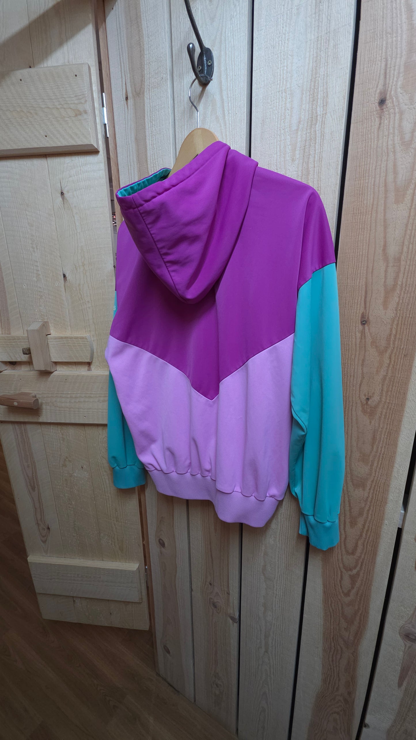 vintage Adidas Originals colarado jacket in pink, purple, yellow and green - S/M