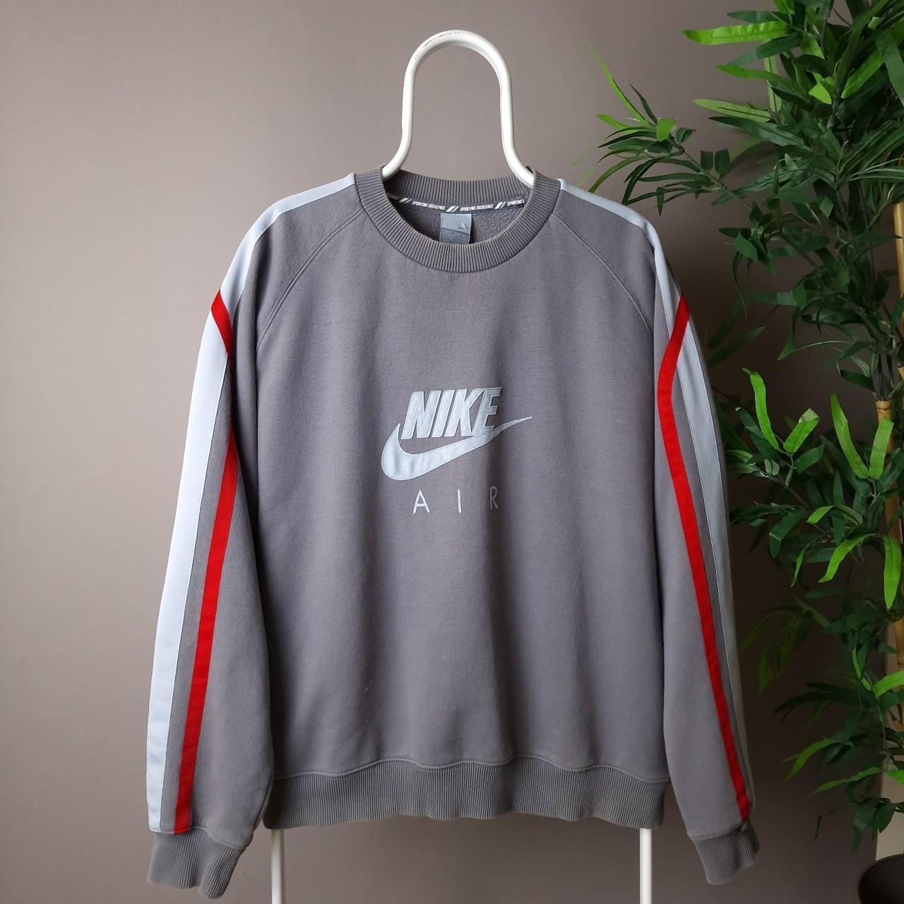 Vintage Nike air sweatshirt in grey - large