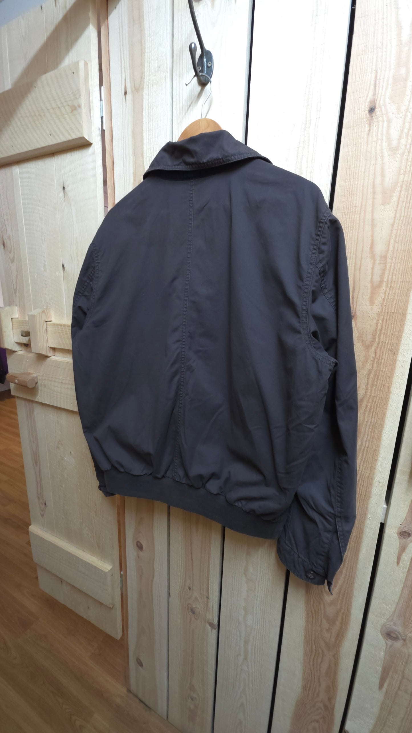 Vintage Tommy Hilfiger fleece lined harrington jacket in brown - medium/large