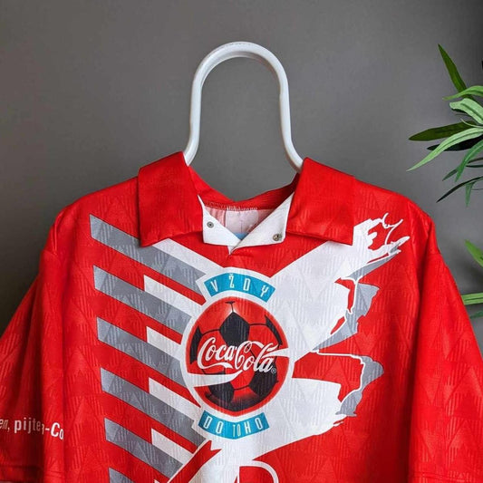 Vintage 90s Czech Republic Coca Cola football shirt - large
