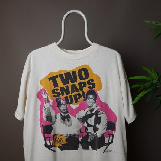1990 in living color two snaps up single stitch promo t-shirt in white - XL