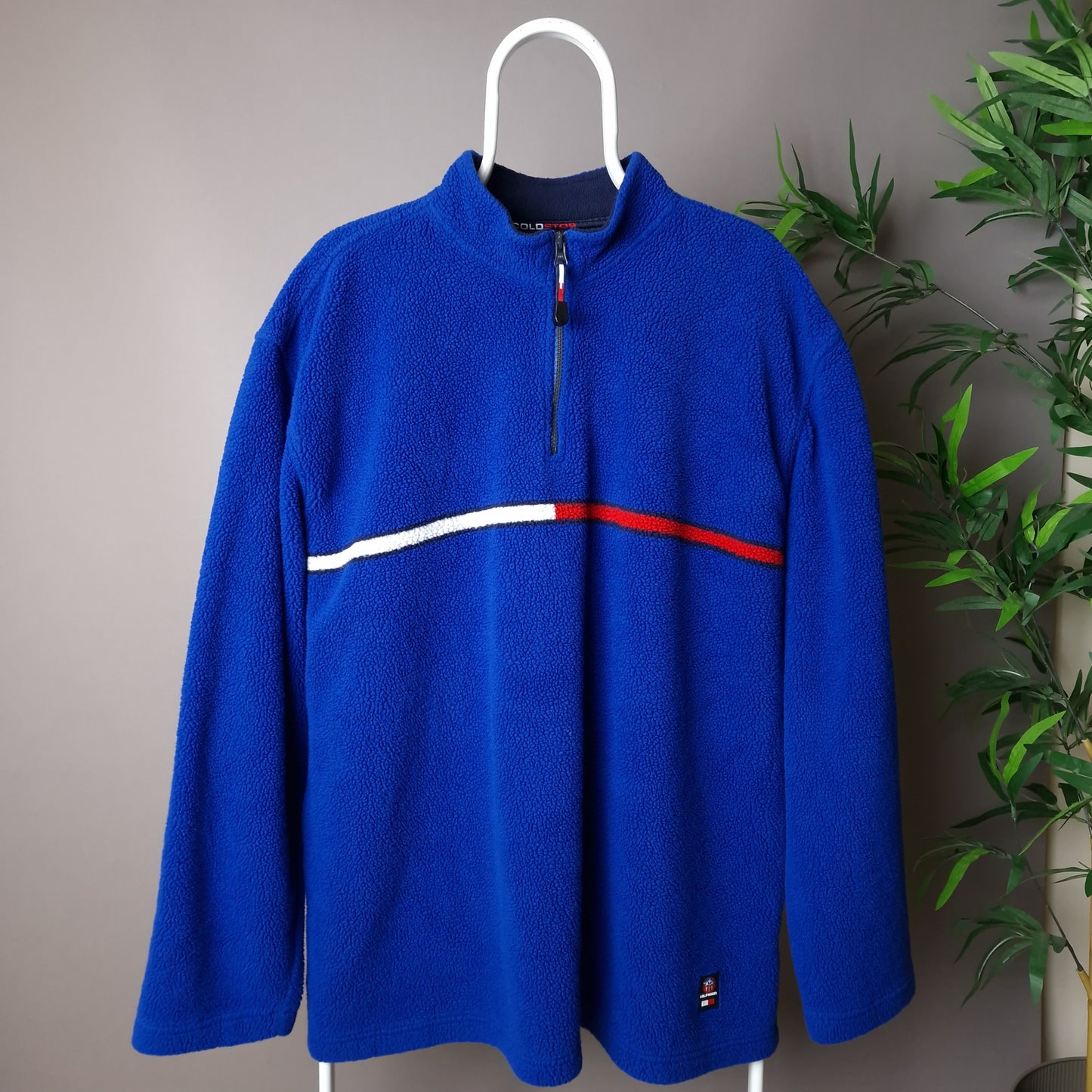 Vintage Tommy Hilfiger sherpa fleece in blue - XL