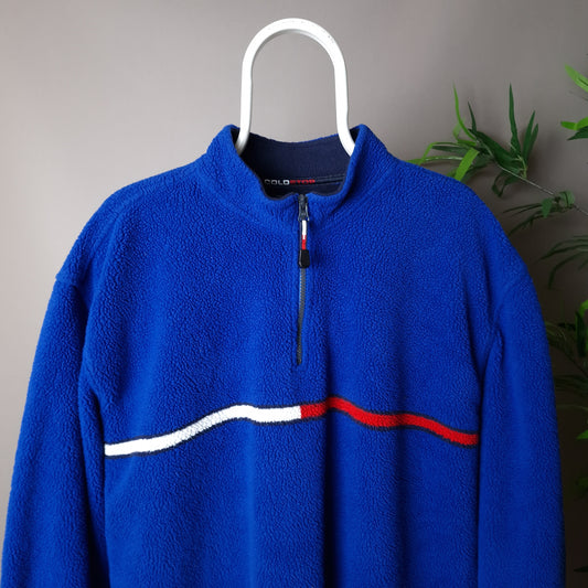 Vintage Tommy Hilfiger sherpa fleece in blue - XL