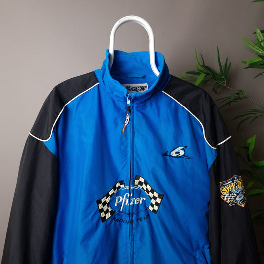 Vintage Nascar racing Mark Martin jacket in blue and black - XL