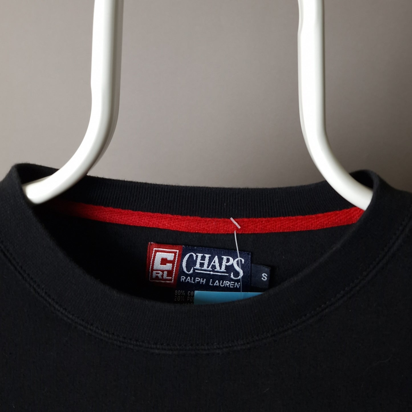 Vintage Chaps Ralph Lauren sweatshirt in black - small
