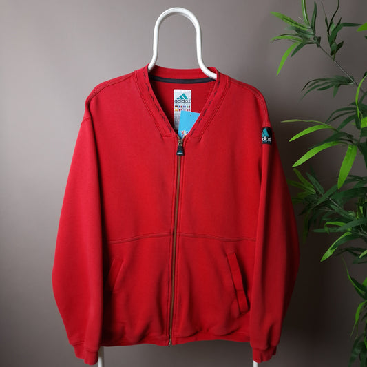 Vintage Adidas Equipment zip up sweatshirt in red - medium
