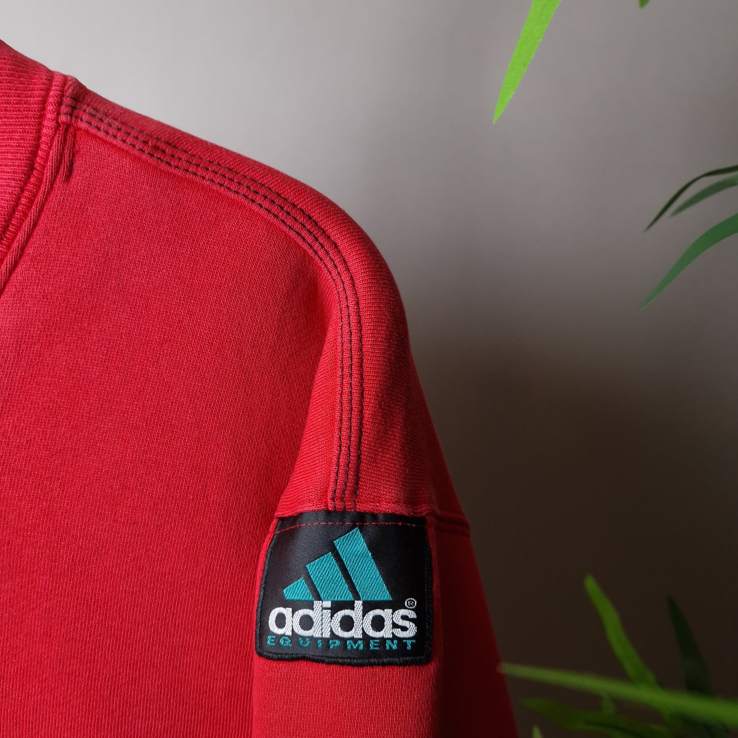 Vintage Adidas Equipment zip up sweatshirt in red - medium