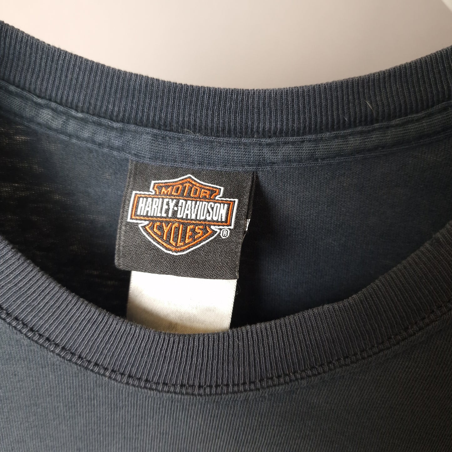 Vintage Harley Davidson faded t-shirt in black - medium