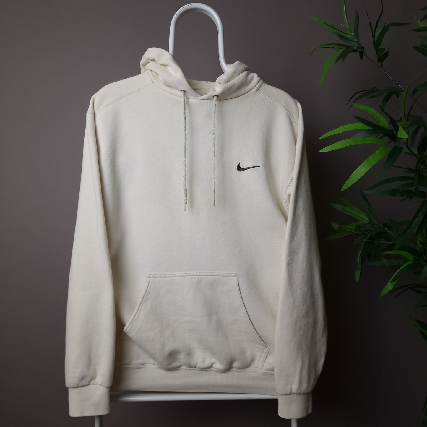 90s Nike hoodie in cream - small