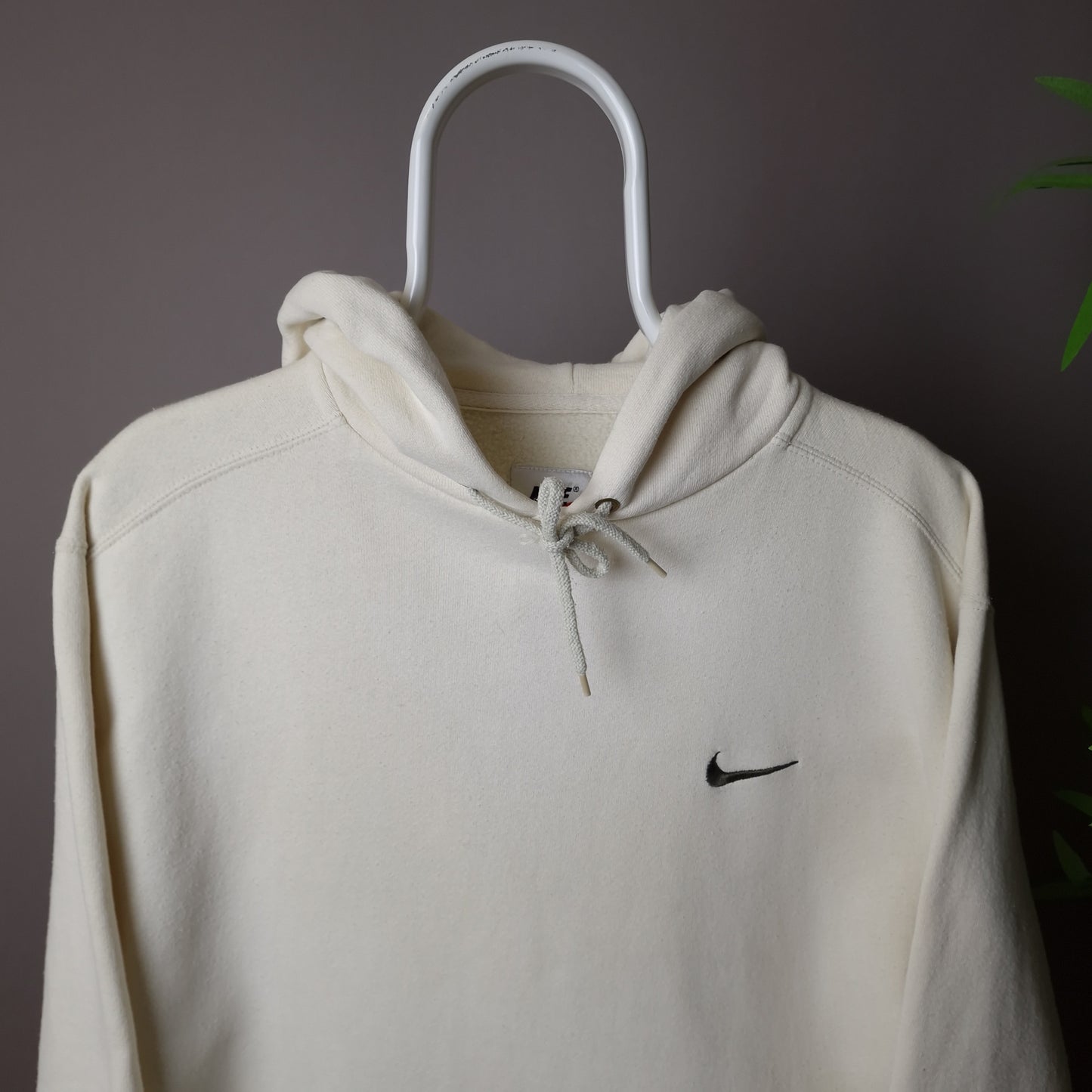 90s Nike hoodie in cream - small