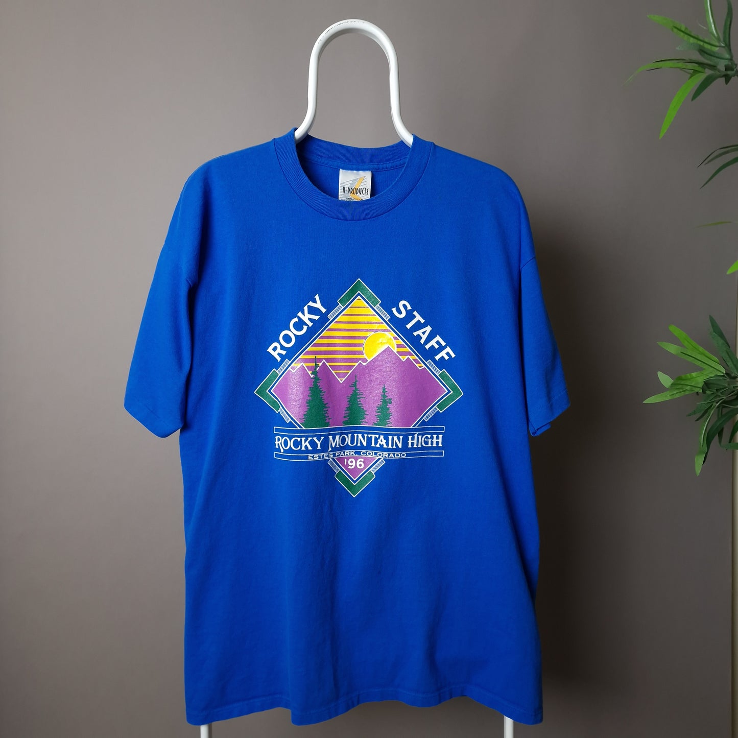 Vintage 1996 Rocky Mountain single stitch t-shirt in blue - XL