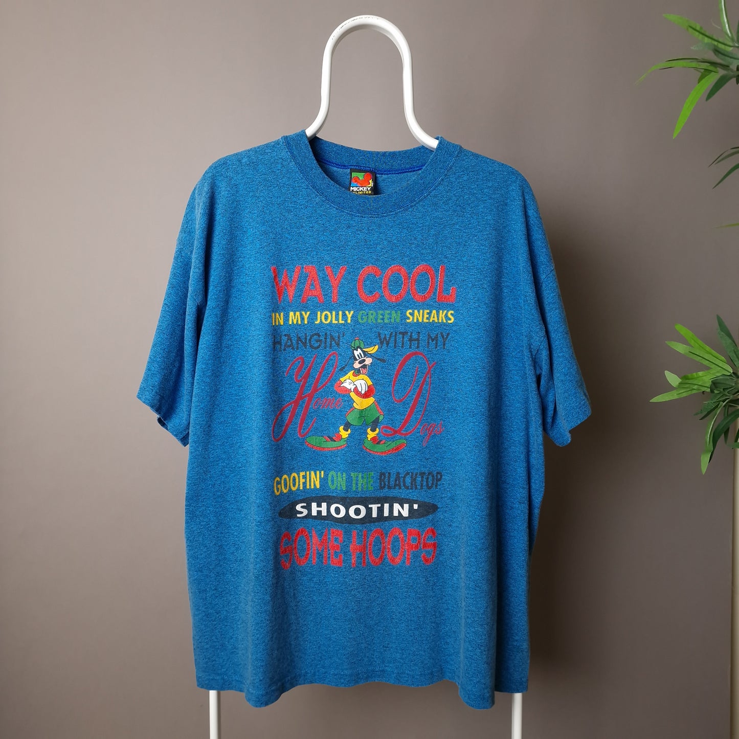 Vintage Disney Goofy t-shirt in blue - XL